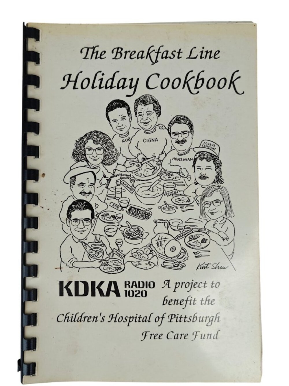 Vintage The Breakfast Line Holiday Cookbook KDKA Radio 1020 Spiral-Bound Recipes